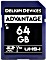 Delkin Advantage 633X R90/W90 SDXC 64GB, UHS-I U3, Class 10 (DDSDW63364GB)