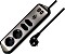 Brennenstuhl estilo Ecksteckdosenleiste, Tischsteckdose, 4-fach, 2x USB-A, 2m, silber/schwarz (1153590410)
