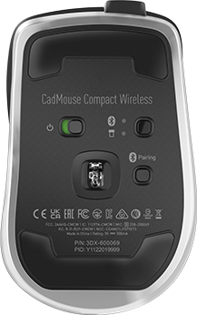 3Dconnexion CadMouse Compact Wireless, USB-C, USB/Bluetooth