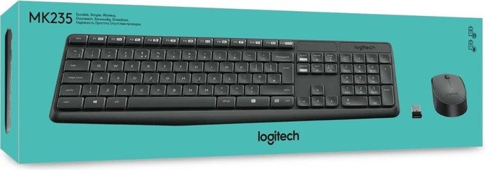 Logitech Wireless Desktop MK235, USB, BE/FR