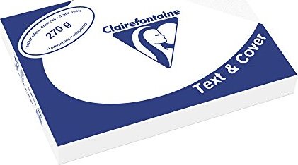 Clairefontaine Text & Cover weiß A4, ledergeprägt, 270g/m², 100 Blatt
