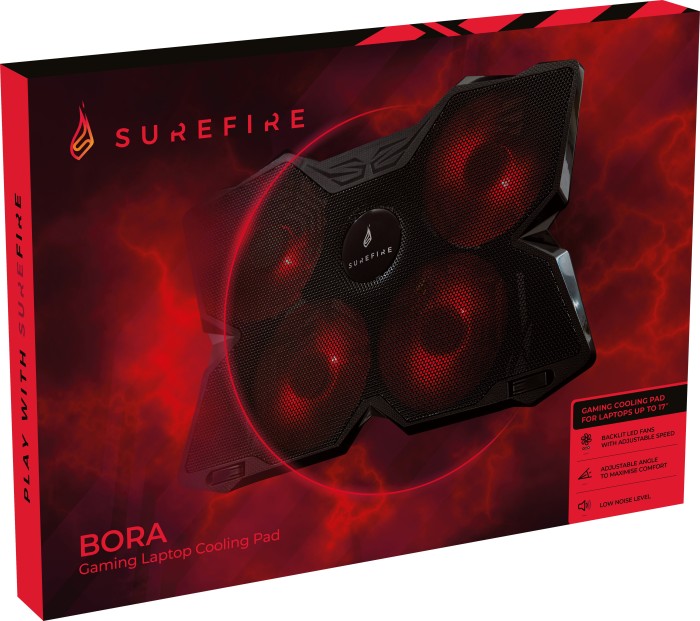 Verbatim SureFire Bora Gaming Laptop Kühler, schwarz/rot