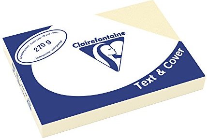 Clairefontaine Text & Cover elfenbein A4, ledergeprägt, 270g/m², 100 Blatt