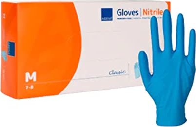 Abena Nitril Classic Sensitive Rękawice jednorazowe M niebieski, 100 sztuk