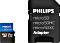 Philips Ultra Pro R100/W45 microSDXC 128GB Kit, UHS-I U3, A1, Class 10 (FM12MP65B)