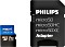 Philips Ultra Pro R100/W80 microSDXC 256GB Kit, UHS-I U3, A1, Class 10 (FM25MP65B)