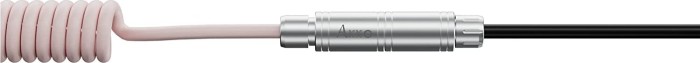 Akko Custom Coiled Aviator Cable V2 USB-C na USB-A, Tastaturkabel, 1.5m, czarny/różowy