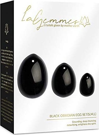 La Gemmes Yoni-Egg S black obsidian
