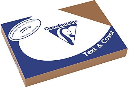 Clairefontaine Text & Cover braun A4, ledergeprägt, 270g/m², 100 Blatt