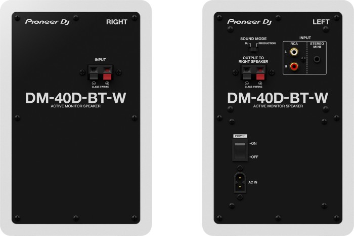 Pioneer DJ DM-40D-BT weiß, Paar