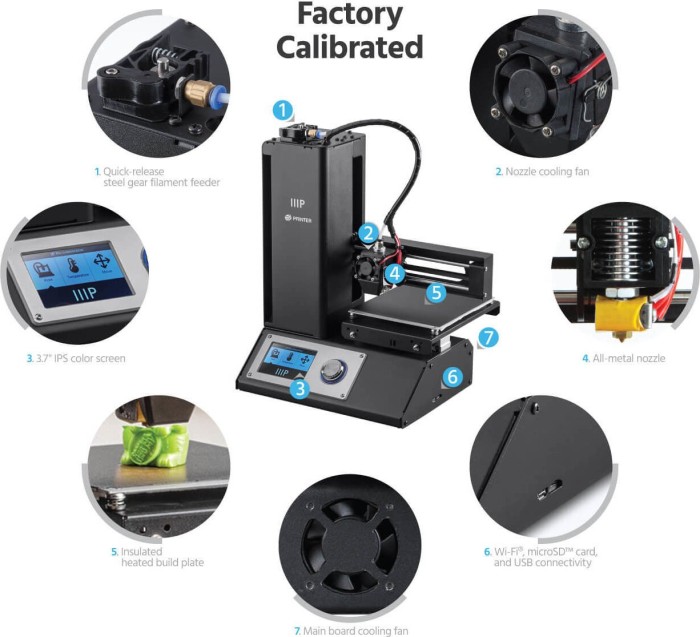 Monoprice MP Select mini 3D Printer V2, Black