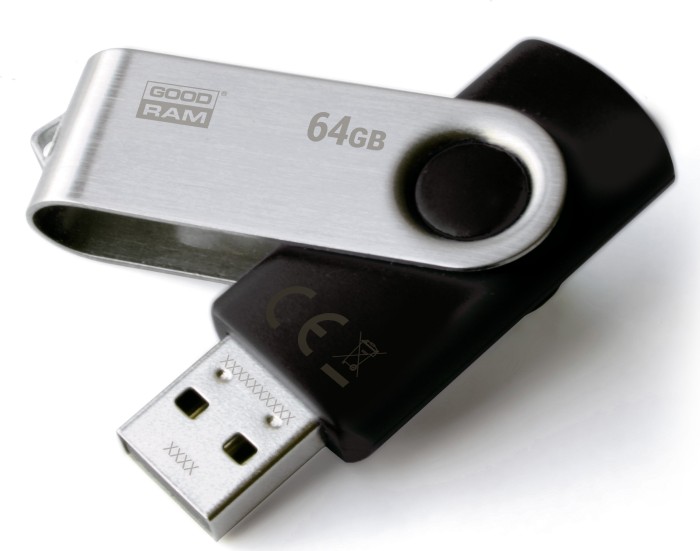goodram UTS2 schwarz 64GB, USB-A 2.0