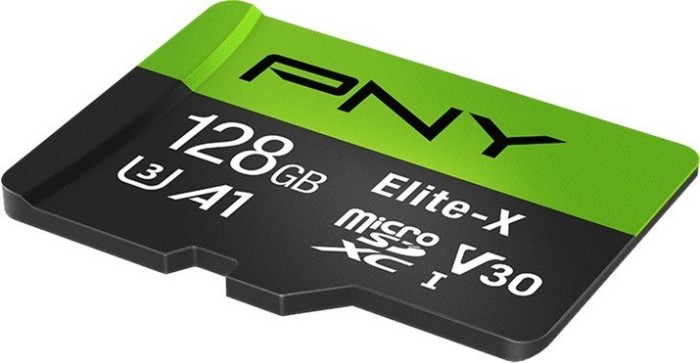 PNY Elite-X R100 microSDXC 128GB Kit, UHS-I U3, A1, Class 10