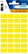 Herma etykiety wielozadaniowe, 12x18mm, żółty, 7 arkuszy (3641)