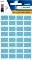 Herma etykiety wielozadaniowe, 12x18mm, jasnoniebieski, 7 arkuszy (3643)