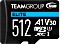 TeamGroup ELITE R90/W45 microSDXC 512GB Kit, UHS-I U3, A1, Class 10 (TEAUSDX512GIV30A103)