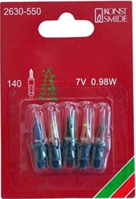 Konstsmide Ersatzbirne für Weihnachtsbeleuchtung bunt 7V 0.98W, 5er-Pack