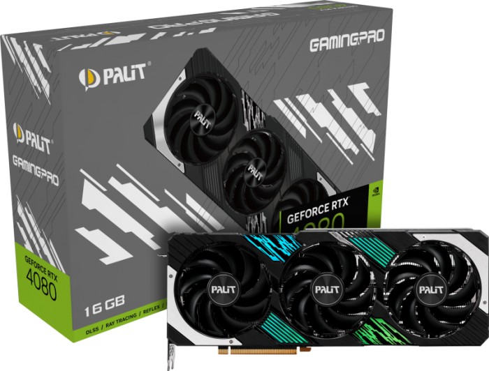 Palit GeForce RTX 4080 GamingPro, 16GB GDDR6X, HDMI, 3x DP