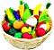 Goki Fruit and vegetables w basket (51660)