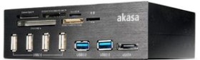 Akasa InterConnect Pro Multi-Slot-Cardreader, USB 3.0 19-Pin Stecksockel [Stecker] (AK-HC-05BKV2)