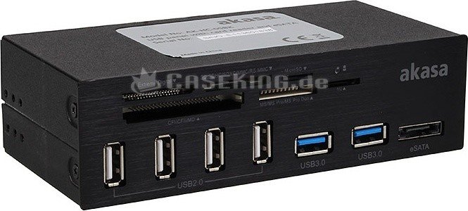 Akasa InterConnect Pro Multi-Slot-Cardreader, USB 3.0 19-Pin Stecksockel [Stecker]