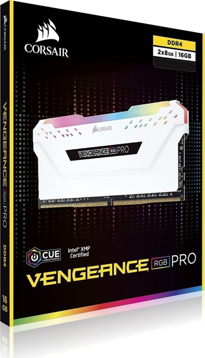 Corsair Vengeance RGB PRO biały DIMM Kit 32GB, DDR4-2666, CL16-18-18-36