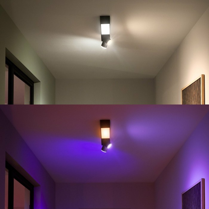 Philips Hue White and Color Ambiance Centris 2 spot 3-palnikowy czarny