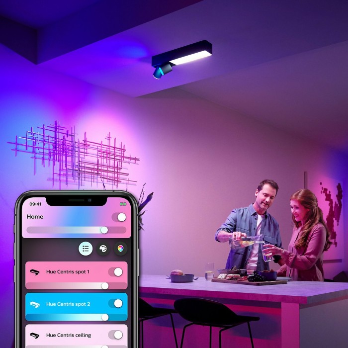 Philips Hue White and Color Ambiance Centris 2 Spot 3-flammig schwarz