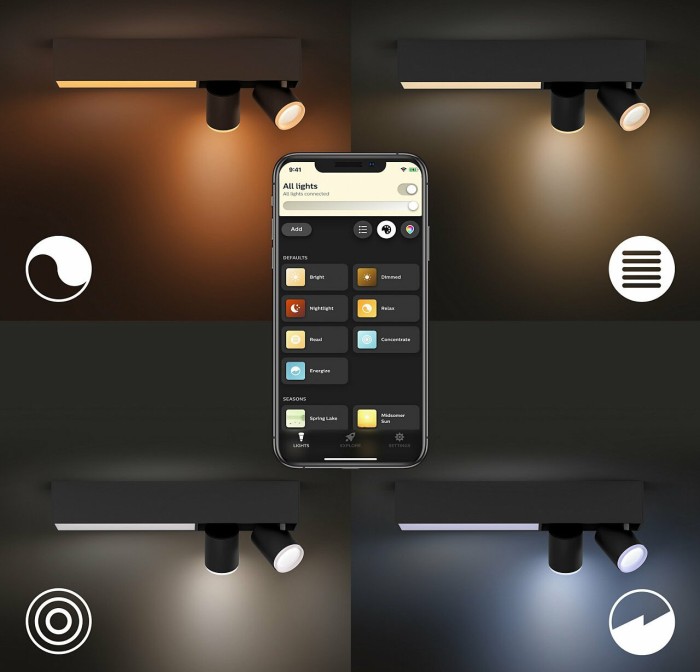 Philips Hue White and Color Ambiance Centris 2 Spot 3-flammig schwarz