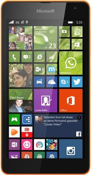 Microsoft Lumia 535 Dual-SIM pomarańczowy
