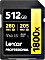 Lexar Professional 1800x Gold Series R270/W180 SDXC 512GB, UHS-II U3, Class 10 (LSD1800512G-BNNNG / LSD1800512G-BNNNU / LSD1800512G-RNNNC)