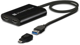 Sonnet USB DisplayLink Dual HDMI Adapter, USB-A 3.0/USB-C 3.0 auf 2x HDMI 2.0
