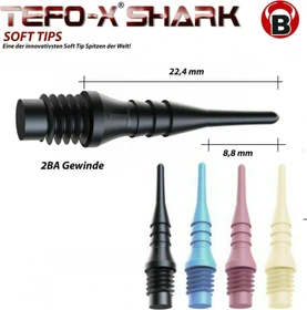 Pointes De Fléchettes Bulls Stefo-X – Pointe Souple 2BA, Lot De 100, Fabriquées En Allemagne, Indéformables Et Résistantes