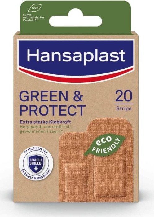 Hansaplast Green & Protect Strips, 20 sztuk