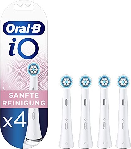 Oral-B iO Sanfte Reinigung Ersatzbürste, 4 Stück