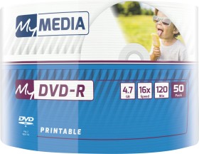 Verbatim MyMEDIA MyDVD-R 4.7GB 16x, 50er Pack printable (69202)