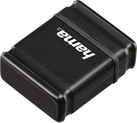 hama USB 2.0 Speicherstick FlashPen „Smartly“,64 GB, schwarz aus Kunststoff, Datentransferrate: 10 MB/Sek., – 1 Stück (108045)