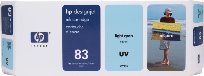 HP Tinte 83 UV cyan hell