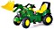rolly toys rollyFarmtrac Premium John Deere 6210R Trettraktor mit Frontlader, Luftbereifung, Zweigangschaltung und Bremse grün (710126)