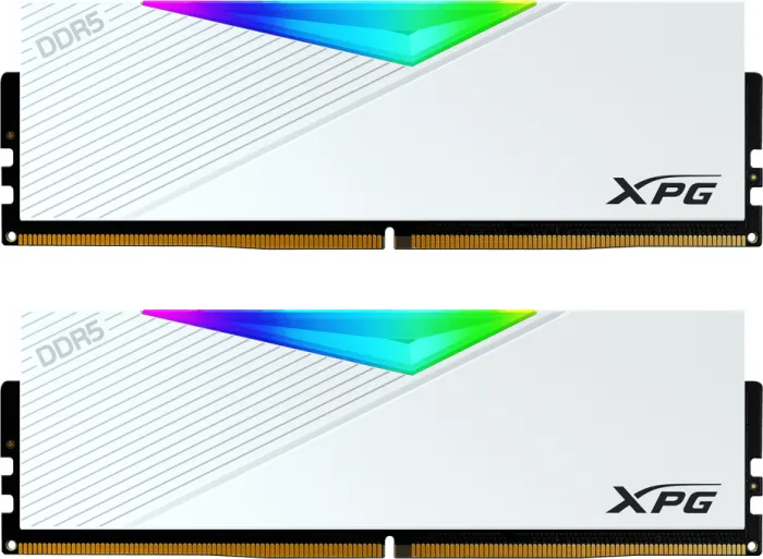 ADATA XPG LANCER RGB White Edition DIMM Kit 64GB, DDR5-5600, CL36-36-36, on-die ECC