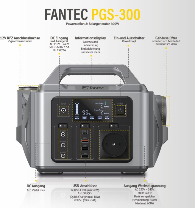 Fantec PGS 300 Solargenerator