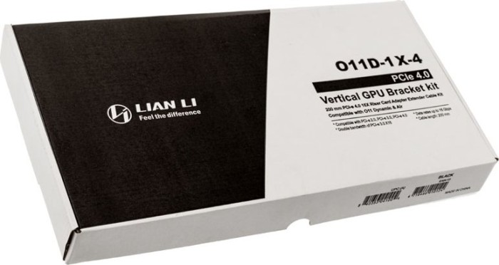 Lian Li Riser Card inkl. PCI-Slot Blende für PC-O11 Dynamic - PCIe 4.0, schwarz