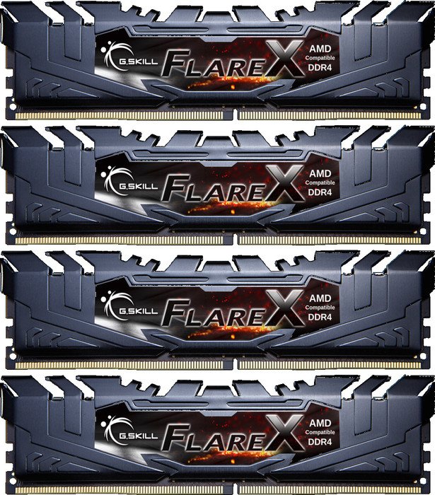 G.Skill Flare X schwarz DIMM Kit 32GB, DDR4-3200, CL14-14-14-34