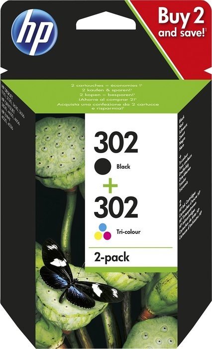 HP Druckkopf mit Tinte 302 schwarz/dreifarbig