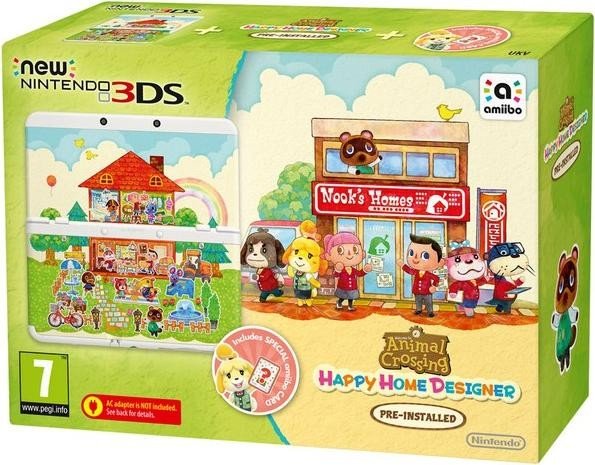 Nintendo New 3DS Animal Crossing: Happy Home Designer Bundle weiß
