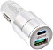 InLine USB KFZ Ladegerät Stromadapter Quick Charge 3.0 12/24VDC zu 5V DC/3A USB-A + USB Typ-C weiß (31502W)