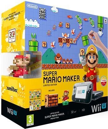 Nintendo Wii U Premium Pack - 32GB Super Mario Maker Bundle schwarz