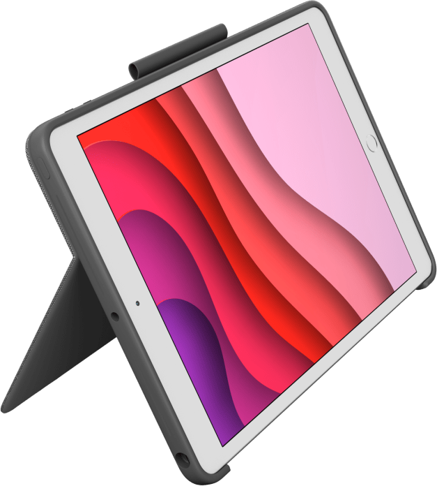 Logitech Combo Touch, KeyboardDock für Apple iPad 10.2" grau, DE