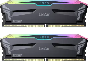 Lexar ARES RGB Black DIMM kit 32GB, DDR5-6400, CL32-38-38-76, on-die ECC (LD5EU016G-R6400GDLA)