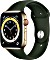 Apple Watch Series 6 (GPS + Cellular) 44mm Edelstahl gold mit Sportarmband zyperngrün (M09F3FD)